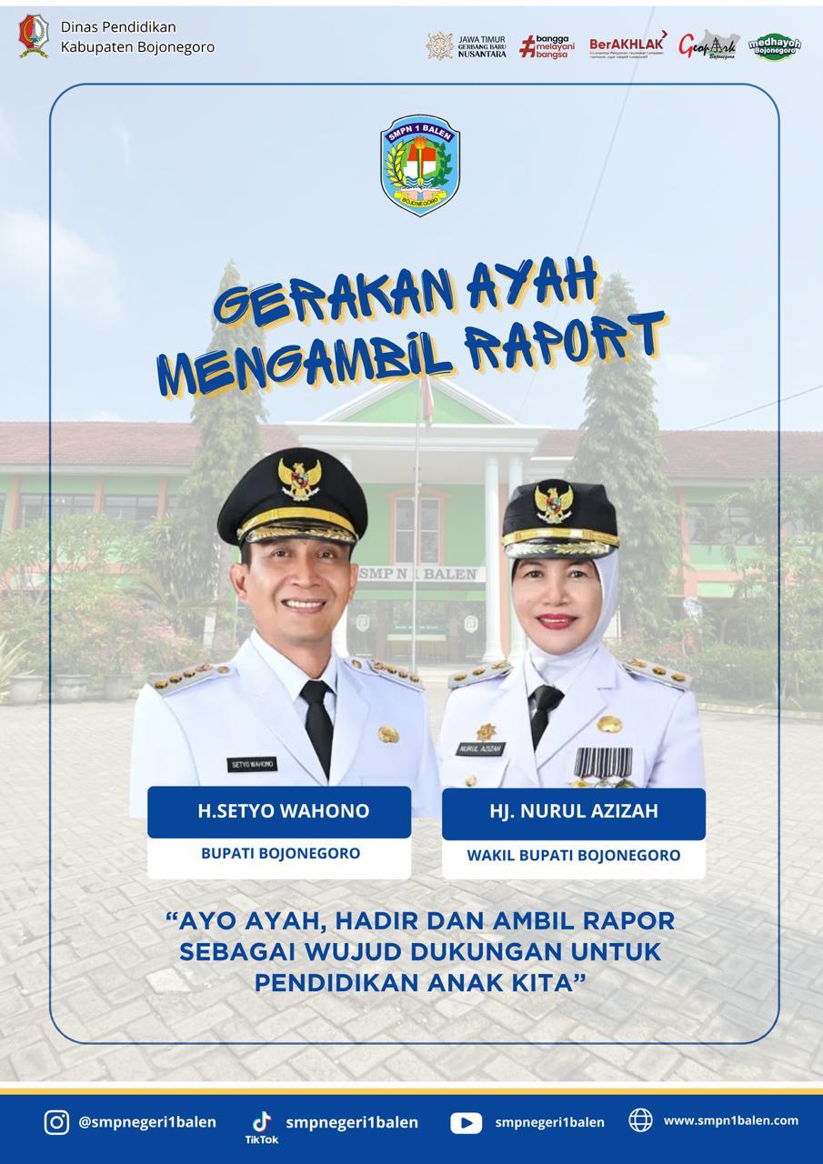 SMP Negeri 1 Balen Laksanakan Gerakan Ayah Mengambil Rapor, Mayoritas Rapor Semester Diambil oleh Ayah